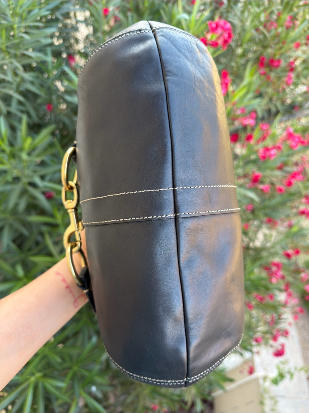Vintage Grail: Coach Ergo Belted Hobo Bag in Black Leather (Style 11261) - Picture 10 of 12